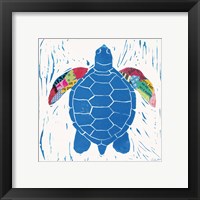 Framed 'Sea Creature Turtle Color' border=