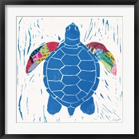 Framed 'Sea Creature Turtle Color' border=