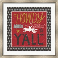 Framed Southern Pride Howdy Yall
