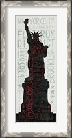 Framed Statue of Liberty - Red