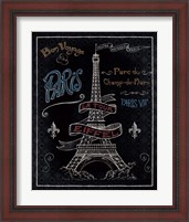 Framed 'Travel to Paris I' border=