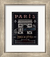 Framed 'Travel to Paris II' border=