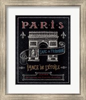 Framed 'Travel to Paris II' border=