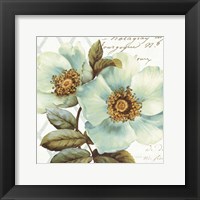 Framed 'White Floral Bliss I' border=