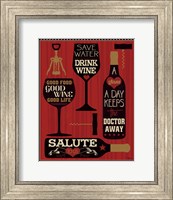 Framed Wine Words II