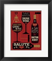 Framed Wine Words II