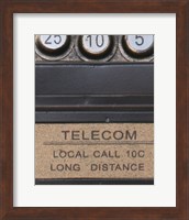 Framed 'Old Vintage Pay Phone I' border=