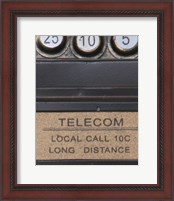 Framed 'Old Vintage Pay Phone I' border=