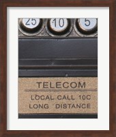 Framed Old Vintage Pay Phone I