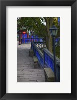 Framed Blue Temple walkway, Fengdu, Chongqing Province, China