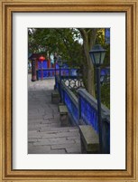 Framed Blue Temple walkway, Fengdu, Chongqing Province, China