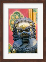 Framed Bronze Lion, The Forbidden City, Beijing, China