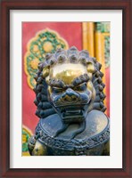 Framed Bronze Lion, The Forbidden City, Beijing, China