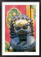 Framed Bronze Lion, The Forbidden City, Beijing, China