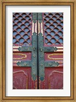 Framed Hall of Supreme Harmony-door detail, The Forbidden City, Beijing, China