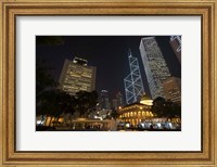Framed City Skyline, Statue Square, Hong Kong, China