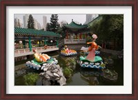 Framed Wong Tai Sin Temple, Wong Tai Sin District, Kowloon, Hong Kong, China