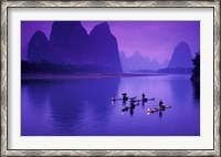 Framed Cormorant Fisherman on Li River, China