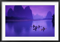 Framed Cormorant Fisherman on Li River, China