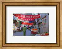 Framed Hutong in Market Street, Beijing, China