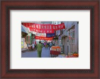 Framed Hutong in Market Street, Beijing, China