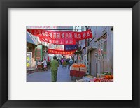 Framed Hutong in Market Street, Beijing, China