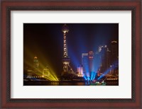 Framed Oriental Pearl TV Tower in Pudong Park, Shanghai, China
