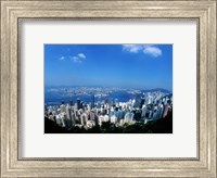 Framed Majestic Hong Kong Harbor from Victoria Peak, Hong Kong, China