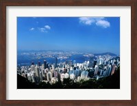 Framed Majestic Hong Kong Harbor from Victoria Peak, Hong Kong, China