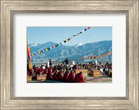 Framed Tibetan Ceremony in Shanti Stupa, Leh, Ladakh, India
