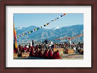 Framed Tibetan Ceremony in Shanti Stupa, Leh, Ladakh, India
