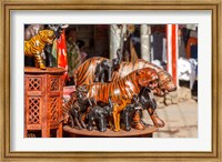 Framed Souvenir Tiger Sculptures, New Delhi, India