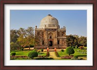 Framed Mosque of Sheesh Gumbad, Lodhi Gardens, New Delhi, India