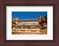 Framed Close-up of Building in Jodhpur at Fort Mehrangarh, Rajasthan, India