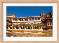 Framed Close-up of Building in Jodhpur at Fort Mehrangarh, Rajasthan, India