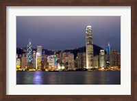 Framed Hong Kong Skyline with Victoris Peak, China