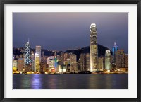 Framed Hong Kong Skyline with Victoris Peak, China