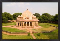 Framed Peaceful Park, Isa Khan Tomb Burial Sites, New Delhi, India