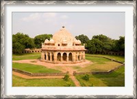 Framed Peaceful Park, Isa Khan Tomb Burial Sites, New Delhi, India