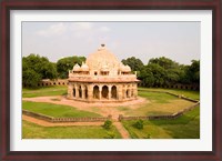 Framed Peaceful Park, Isa Khan Tomb Burial Sites, New Delhi, India