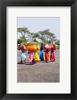 Framed Women Carrying Loads on Road to Jodhpur, Rajasthan, India