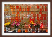 Framed Flowers at Man Mo Buddhist Temple, Hong Kong
