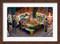 Framed Street Market Vegetables, Hong Kong, China