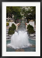 Framed Waterfall In Hong Kong Park, Hong Kong, China