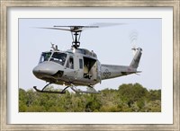 Framed US Air Force TH-1H Huey II during a training sortie in Alabama