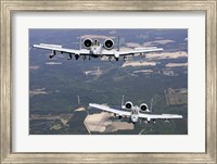 Framed Two A-10C Thunderbolt aircraft near Moody Air Force Base, Georgia