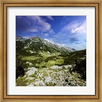Framed green valley through Pirin Mountains, Pirin National Park, Bulgaria