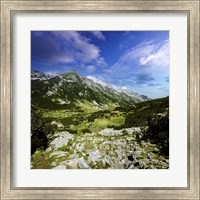 Framed green valley through Pirin Mountains, Pirin National Park, Bulgaria
