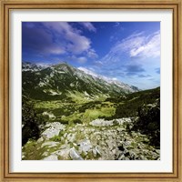 Framed green valley through Pirin Mountains, Pirin National Park, Bulgaria