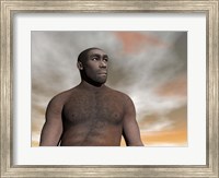 Framed Male Homo Erectus, an extinct species of hominid